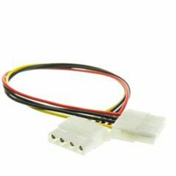 Swe-Tech 3C 4 Pin Molex Cable, 5.25 inch Female to 5.25 inch Female, 12 inch FWT11W3-04412